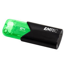 Emtec Pendrive, 64GB, USB 3.2, EMTEC &quot;B110 Click Easy&quot;, fekete-zöld pendrive