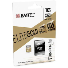 Emtec &quot;Elite Gold&quot; 16GB UHS-I/U1 85/20 MB/s microSDHC Memóriakártya adapterrel memóriakártya