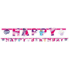 Én kicsi pónim Rainbow Sparkle Happy Birthday felirat 237 cm party kellék
