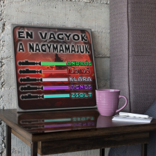 Én vagyok a nagymamájuk - Star Wars Vászonkép (Személyre szabható) grafika, keretezett kép