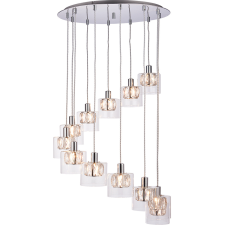 Endon Lighting Endon glamour modern függeszték verina króm átlátszó end76518 világítás