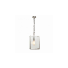 Endon Lighting ENDON Hadden Hadden 1lt Pendant Bright nickel plate & clear glass 10W LED E27 - ED-76228