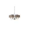 Endon Lighting ENDON Highclere Highclere 6lt Pendant Bright nickel plate & charcoal fabric 6 x 28W E14 Eco golf - ED-94381