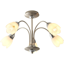Endon Lighting Endon klasszikus mennyezeti lámpa petal opál szatén króm end124-5 világítás