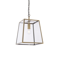 Endon Lighting Endon klasszikus modern függeszték hurst antik sárgaréz átlátszó end95835 világítás