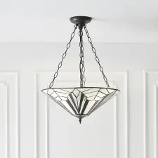 Endon Lighting Endon klasszikus tiffany függeszték astoria sötétbarna sokszínű end63936 világítás