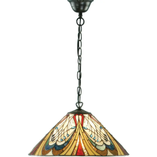 Endon Lighting Endon klasszikus tiffany függeszték hector sötétbarna sokszínű end64162 világítás