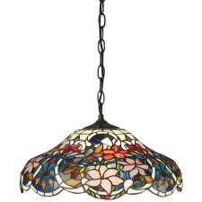 Endon Lighting Endon klasszikus tiffany függeszték sullivan sötétbarna sokszínű end64325 világítás