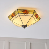Endon Lighting Endon klasszikus tiffany mennyezeti lámpa nevada sötétbarna sokszínű end64284