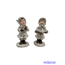  Éneklő fehér kabátos figura dekorációs kellék