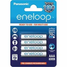  Eneloop R2U - tölthető AAA ceruza elem, 750 mAh (4 db) tölthető elem