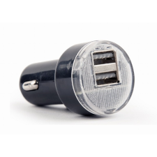 Energenie Gembird EG-U2C2A-CAR-02 USB Autós töltő - Fekete (10W) mobiltelefon kellék