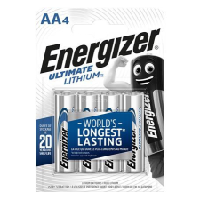 ENERGIZER Elem, AA ceruza, 4 db, Lítium, ENERGIZER &quot;Ultimate Lithium&quot; ceruzaelem