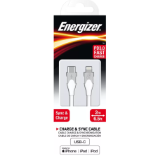 ENERGIZER USB-C apa - Lightning apa 2.0 Adat és töltő kábel - Fehér (2m) (3492548228171) kábel és adapter