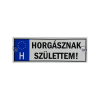 EnergoTeam tréfés rendszámtábla - horgásznak születtem