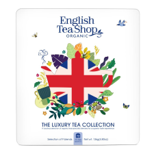  ENGLISH TEA SHOP bio teaválogatás fémdobozban, Union Jack 72 filter tea