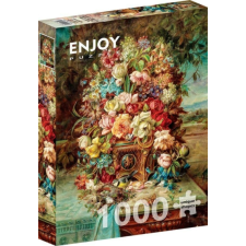 Enjoy 1000 db-os puzzle - Flowers Still Life with Blue Tit (1518) puzzle, kirakós