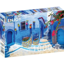 Enjoy 1000 db-os puzzle - Turquoise Street in Chefchaouen, Maroc (1365) puzzle, kirakós