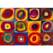  Enjoy puzzle Vassily Kandinsky: színtanulmány - négyzetek körökkel, 1000 darab puzzle, kirakós