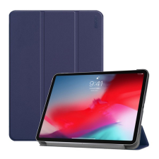 ENKAY tok álló, bőr (aktív FLIP, oldalra nyíló, TRIFOLD asztali tartó funkció, Apple Pen töltés támogatás) SÖTÉTKÉK [Apple IPAD Pro 11 (2018)] (5996457830015) tablet tok