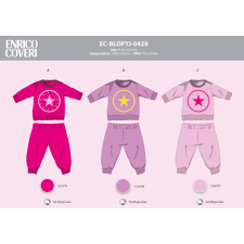 Enrico Coveri Enrico Coveri hosszú vékony baba pizsama - 100% pamut pizsama - pink - 80 gyerek hálóing, pizsama