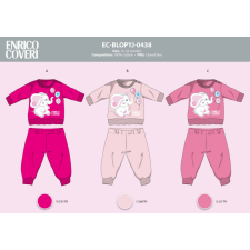 Enrico Coveri hosszú vékony baba pizsama - 100% pamut pizsama - Elefánt mintával - pink - 92 gyerek hálóing, pizsama