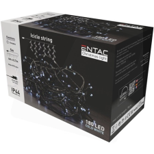 Entac ecl-i180cw karácsonyi füzér ip44 jégcsapfüzér 180 led karácsonyfa izzósor