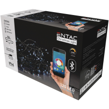 Entac Entac karácsonyi IP44 fényfüzér 120 LED CW 9m BT applikáció kültéri izzósor