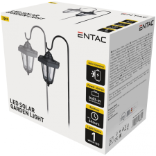Entac Entac kerti szolár függő lámpa állvánnyal 75cm 1 LED 2db/csomag kültéri világítás