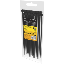 Entac Kábelkötegelő 4.6mmx120mm Fekete, 200 db villanyszerelés