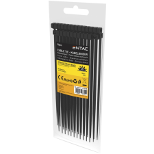 Entac Kábelkötegelő 4.8mmx370mm Fekete, 50 db villanyszerelés