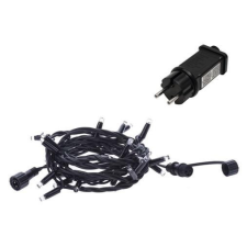 Entac karácsonyi 24m sorolható fényfüzér IP44 240LED meleg fehér adapterrel karácsonyfa izzósor