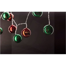 Entac karácsonyi füzér színes gömb LED (ECL-CCBD-10WW) karácsonyfa izzósor