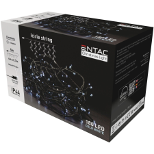 Entac Karácsonyi IP44 180 LED jégcsapfüzér CW 4m karácsonyfa izzósor