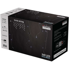 Entac Karácsonyi IP44 360 LED Jégcsapfüzér CW 8m karácsonyfa izzósor