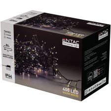 Entac Karácsonyi IP44 400 LED Fürtös Fénysor WW 8m karácsonyfa izzósor
