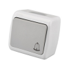 Entac Stephan - Nyomógomb csengő, IP54, fehér-szürke