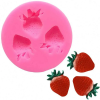  Eper fondant forma,  szilikon, 5,3×5,3 cm