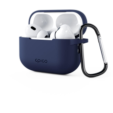  Epico Airpods Pro 2 sötétkék szilikon tok karabinerrel (9911101600026) fülhallgató, fejhallgató tok