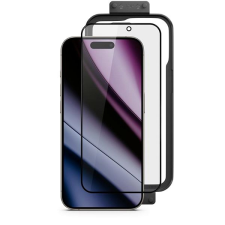 Epico AntiBlue 3D iPhone 16 üvegfólia + felhelyező keret mobiltelefon kellék
