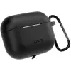 Epico szilikon tok karabinerrel, AirPods Pro 3 - fekete