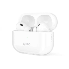 Epico Transparent Cover Airpods 4 - fehér átlátszó fülhallgató, fejhallgató tok