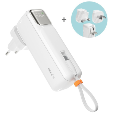 Epico UltraPack 2in1, 5000 mAh, utazó powerbank és hálózati adapter (ET30) - fehér power bank