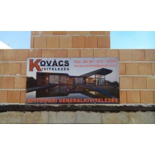  Építési terület! Reklám ponyva információs tábla, állvány