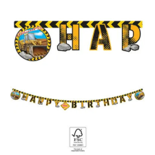 Építkezés Grabber Happy Birthday felirat FSC 2 m party kellék