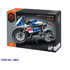 Építőjáték kék motorkerékpár barkácsolás, építés