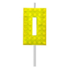  Építőkocka 0-ás Yellow Blocks tortagyertya, számgyertya