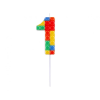  Építőkocka 1-es Pick Blocks tortagyertya, számgyertya