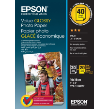 Epson 10x15 Gazdaságos Fényes Papír 20 Lapos 183g fotópapír