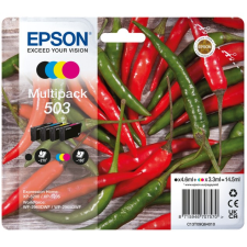 Epson 503 tintapatron 4 dB Eredeti Standard teljesítmény Fekete, Cián, Magenta, Sárga (C13T09Q64010) nyomtatópatron & toner